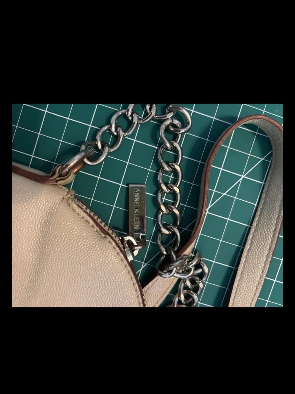 Nude Anne Klein Bow Accent Crossbody Bag
